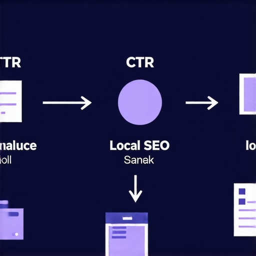 Behavioral Data and CTR Impact in Local SEO Diagram showing the relationship between user engagement, CTR, and Google rankings