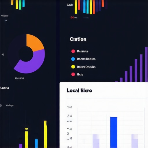 Visual representation of data analysis and structured data implementation in local SEO