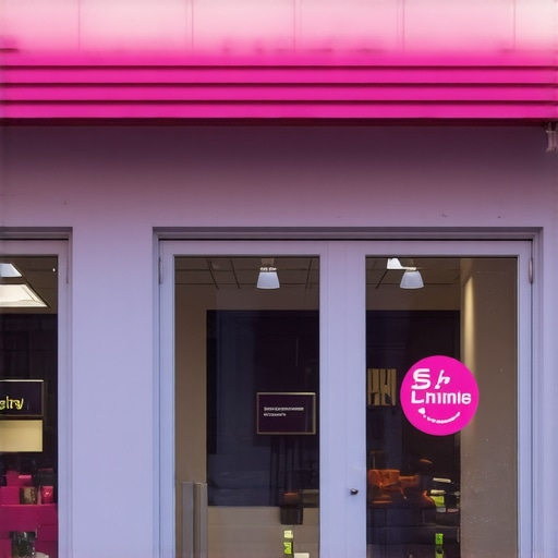 Storefront image showcasing business location with branding and lighting