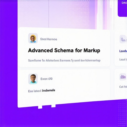Diagram illustrating schema markup integration for local business listings