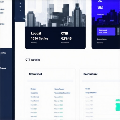 Advanced Local SEO Analytics Dashboard Screenshot of a dashboard analyzing local SEO performance and CTR signals.