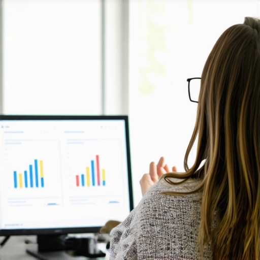 Business owner reviewing behavioral analytics dashboard for local SEO