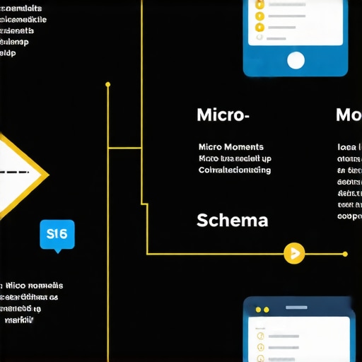 Infographic illustrating how micro-moments and schema markup boost local SEO CTR.