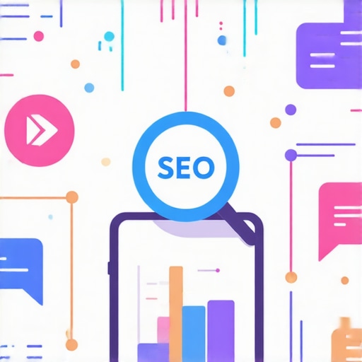 Illustration of AI-driven local SEO optimization tools and data analytics for search dominance.