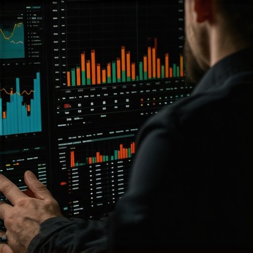 Marketer reviewing charts on local SEO performance to optimize Google My Business strategies.