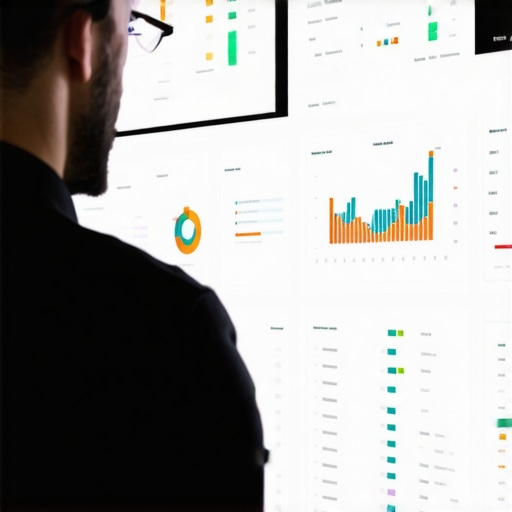 Business professional analyzing analytics for local search optimization
