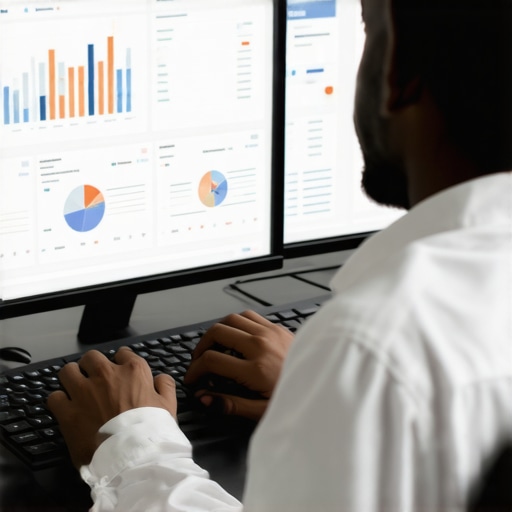 Marketer analyzing CTR metrics with analytical tools for local search enhancements.