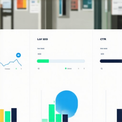 Marketing professional analyzing CTR signals and local SEO data on screens.