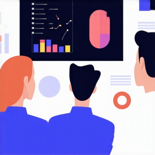 A team of marketers reviewing graphs and analytics on digital screens, representing data-driven CTR strategies.