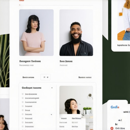 Business team optimizing Google My Business profile with engaging images and local keywords.