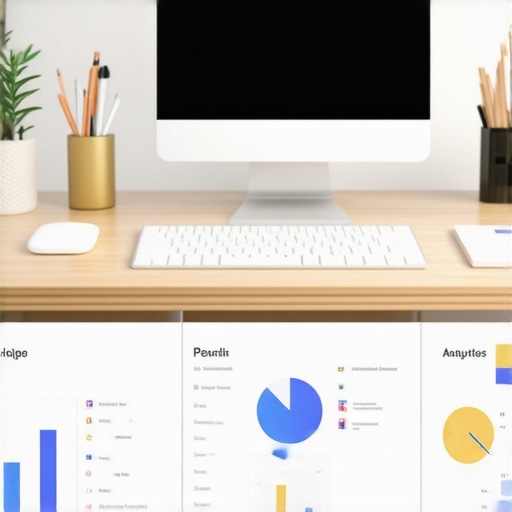 Workspace featuring SEO analytics and digital marketing tools for CTR strategy