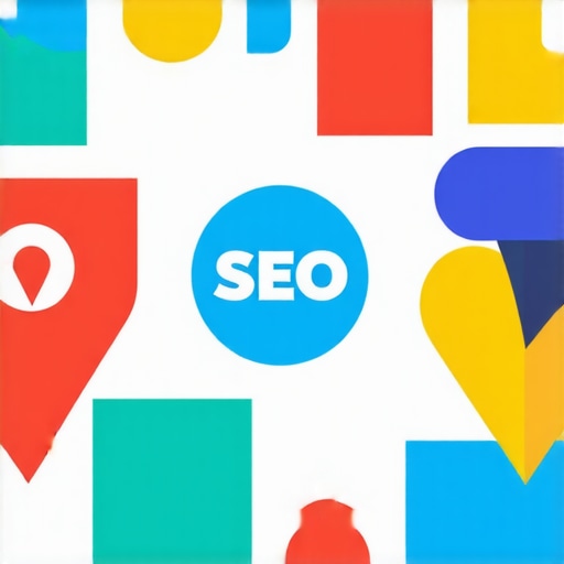 Illustration of digital marketing with icons representing reviews, clicks, calls, and search rankings