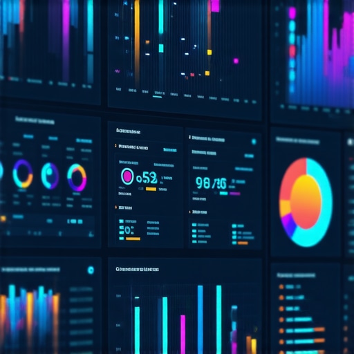 Futuristic dashboard analyzing local SEO and CTR signals with graphs and data