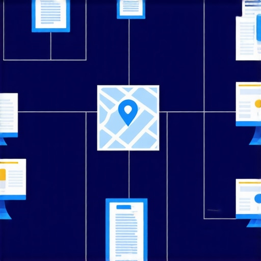 Illustration of AI signals enhancing local business search visibility.
