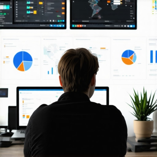 Analyzing Local SEO CTR Data Digital marketer reviewing CTR and interaction data for local SEO optimization.