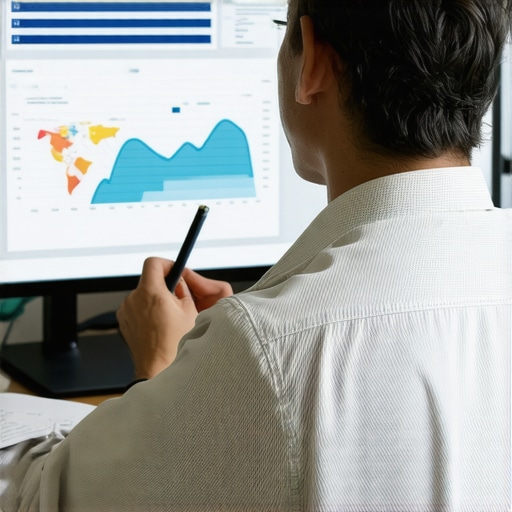 Analyzing Local SEO Data for CTR Optimization Business owner reviewing local SEO performance metrics on a digital dashboard