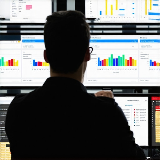 Business owner reviewing analytics data on user interactions and click patterns