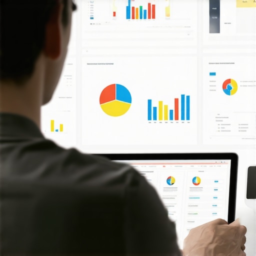 Digital marketer reviewing analytics dashboard for local SEO signals.