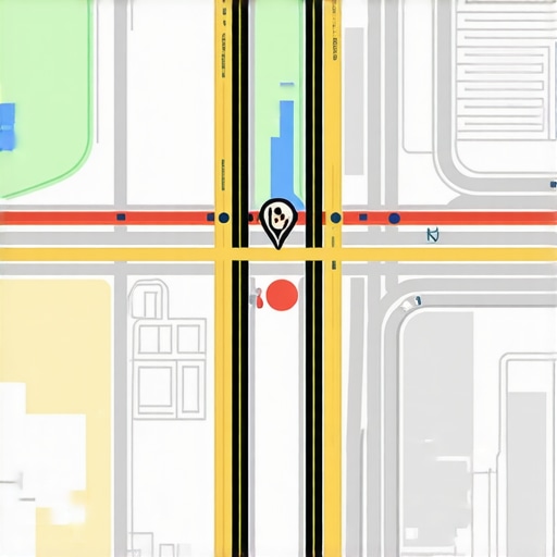 Dynamic Map with Live Data Map showing live traffic overlays, landmarks, and route adjustments based on environmental data.