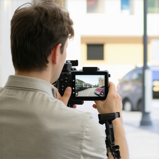 Business owner creating a virtual tour to improve Google My Business profile engagement.