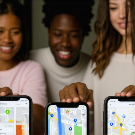 Local Business Engagement with GMB Business owners interacting with GMB profiles on tablet and mobile devices, depicting local SEO activity.