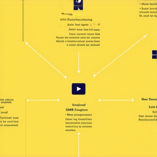Diagram showing interconnected social media, review sites, and messaging platforms enhancing local GMB rankings.