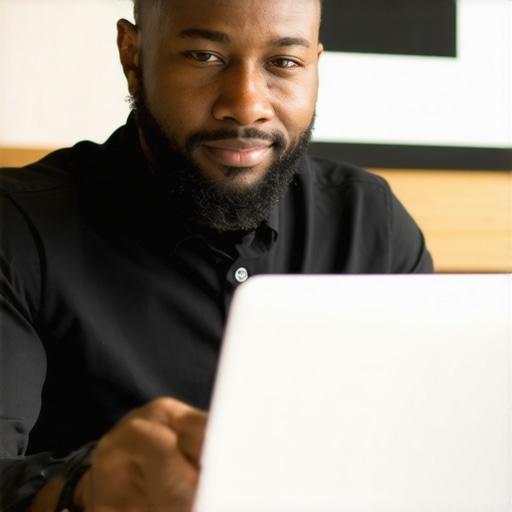 Business owner engaging with customer reviews online.