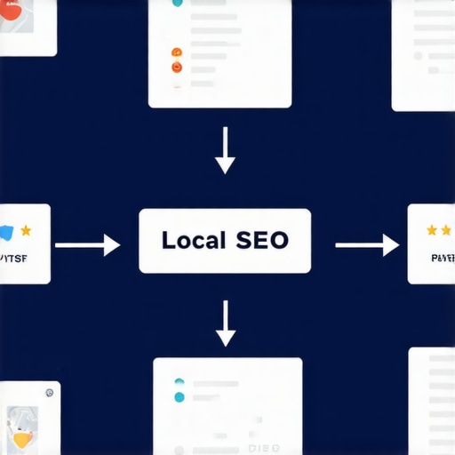 Flowchart of schema markup components used in local business listings.