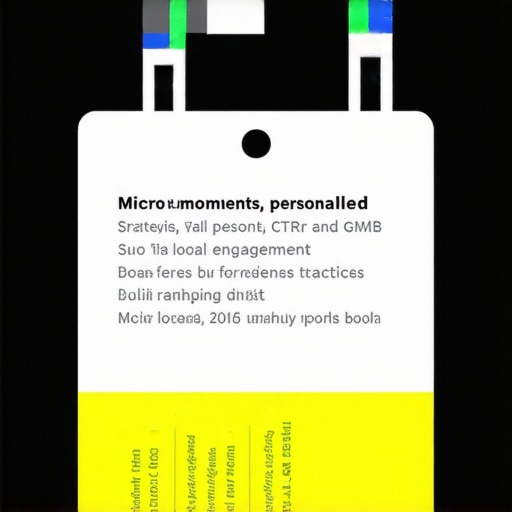 Infographic showing micro-moments, personalization, and local engagement tactics for Google My Business ranking.