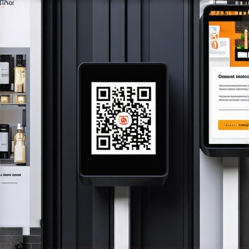 Hyper-Local Engagement in Action A bustling local storefront with digital interaction features highlighting hyper-local marketing tactics.