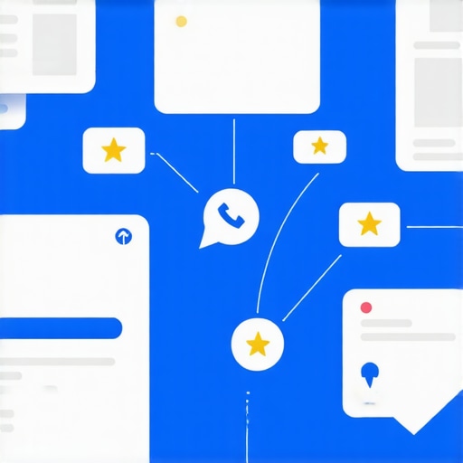Illustration of various user interactions with a Google My Business profile, highlighting layered engagement signals.
