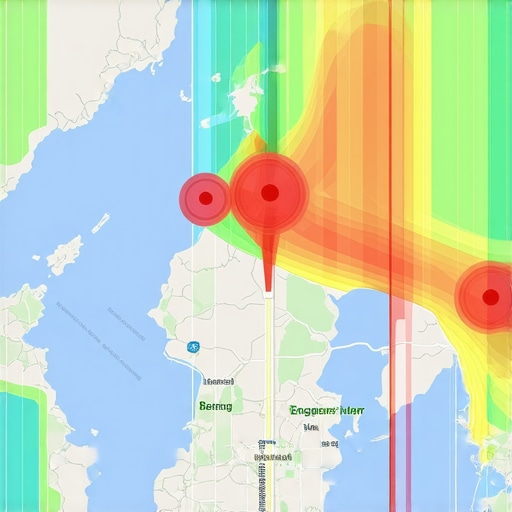 Detailed map interface with engagement heatmaps demonstrating passive user signals.
