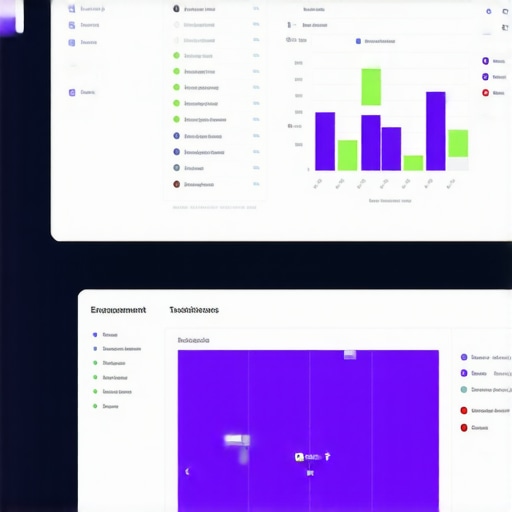 Graphical dashboard showing real-time local engagement metrics and CTR signals