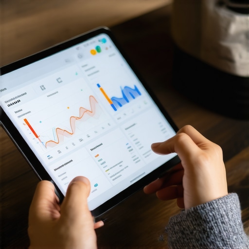 Business owner reviewing local SEO engagement metrics on a tablet