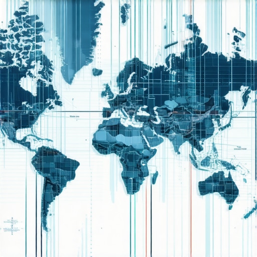 Illustration of interconnected digital location signals, user engagement, and IoT devices in a smart city context