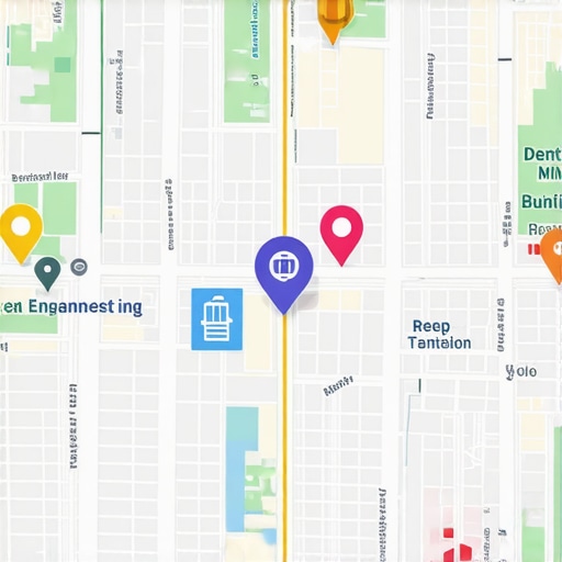 Digital map illustrating hyper-local SEO tactics for neighborhoods
