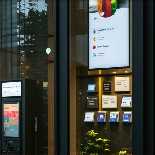 Augmented reality overlays on a storefront attracting customer interactions
