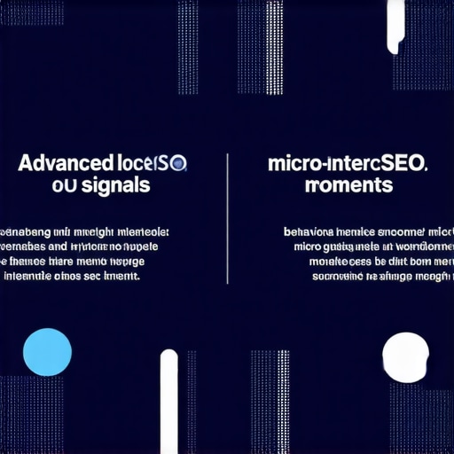 Diagram showing the convergence of behavioral micro-interactions, micro-location signals, and contextual content strategies in local SEO.
