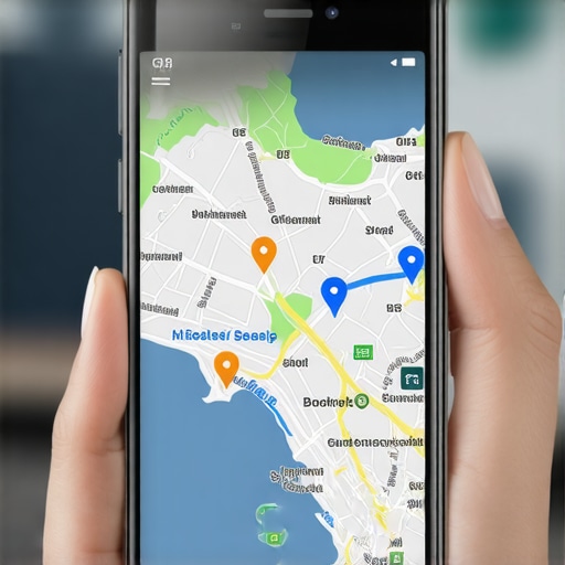 Smartphone screen illustrating various user map interactions and data signals influencing GMB ranking