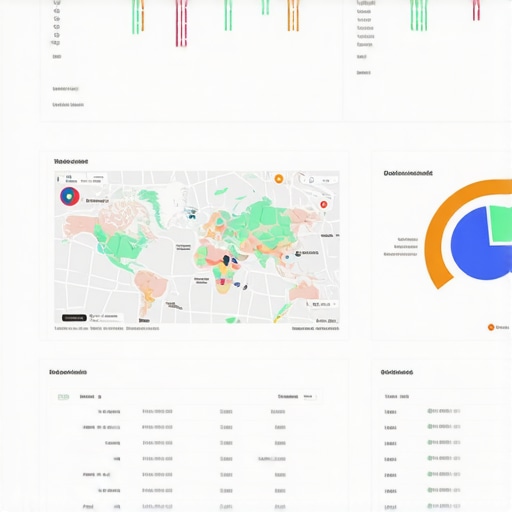 Screenshot of a digital dashboard showing live local SEO metrics and map interactions.