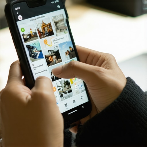 Person engaging with local business profile on smartphone, highlighting micro-interactions affecting Google My Business ranking.