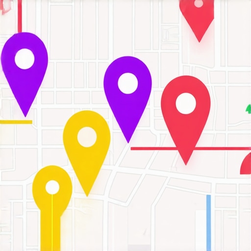 Close-up of a digital map showing user interactions like clicks and map panning influencing local SEO rankings